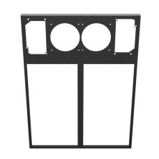 Ascension Duality 10PCI Back Panel - Black Wrinkle