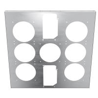 Water Barrel Back Panel - Brushed Aluminum Water Barrel Back Panel - Brushed Aluminum