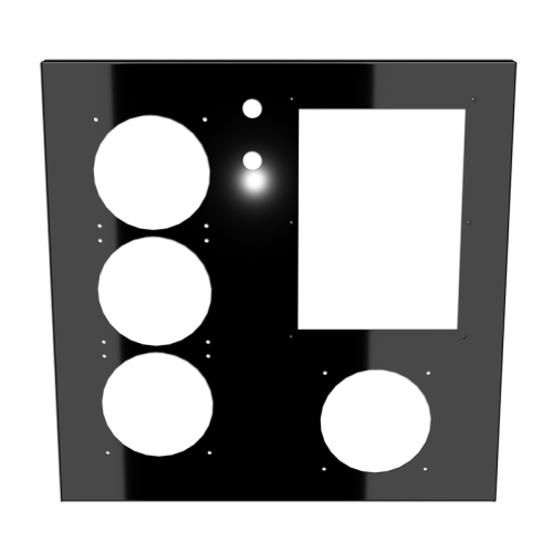 U2-UFO Standard Front Panel - Mirror Black