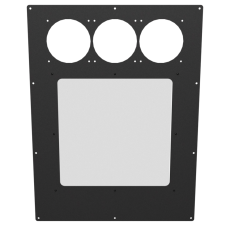 24x18 Triple Big Window Panel - Black Wrinkle