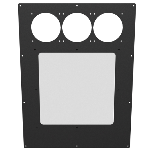 24x18 Triple Big Window Panel - Black Wrinkle