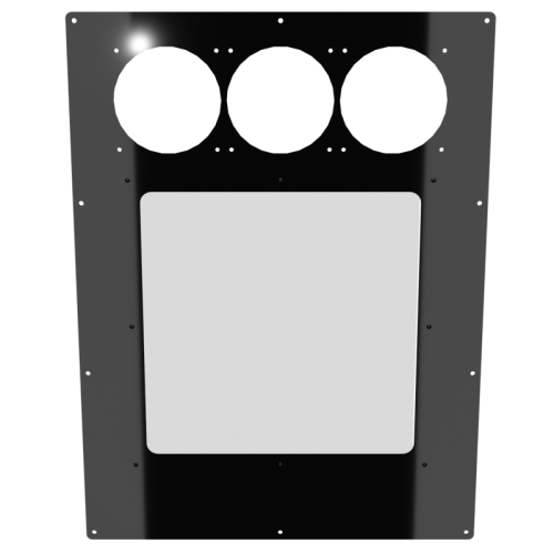 24x18 Triple Big Window Panel - Mirror Black