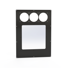 24x18 Triple Big Window Panel - Mirror Black