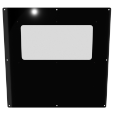 18x18 Half Window Panel - Mirror Black