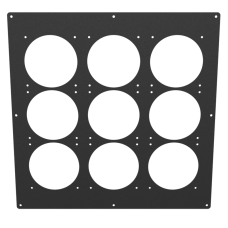 18x18 Triple 360 Panel - Black Wrinkle