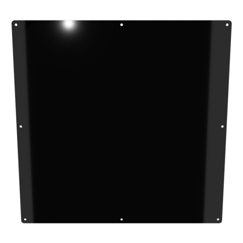 18x18 Solid Panel - Mirror Black