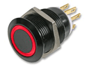 Illuminated Anti-Vandal Switch - Red/Black (Latching)