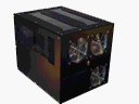 H2gO - (Black Wrinkle Powder Coat) Aluminum Cube Computer Case